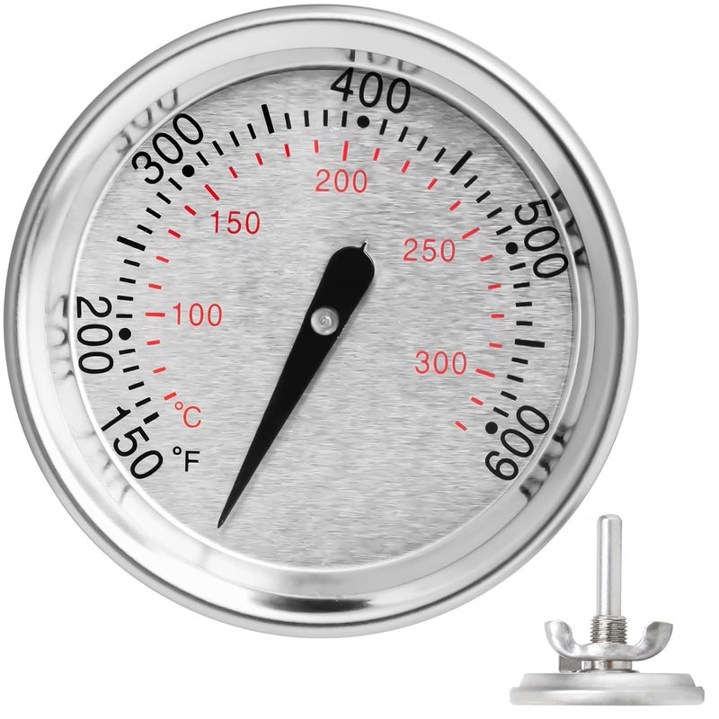 DELSbbq 60540/7581 Grill Thermometer for Weber Spirit I&II 200/300 Q Series Charcoal Grills,Replacement Parts for 22" Kettles Q120/220/300/320 Spirit E/S 210 220 330,Accurate BBQ Temperature Gauge,1-13/16"Dia - Image 1